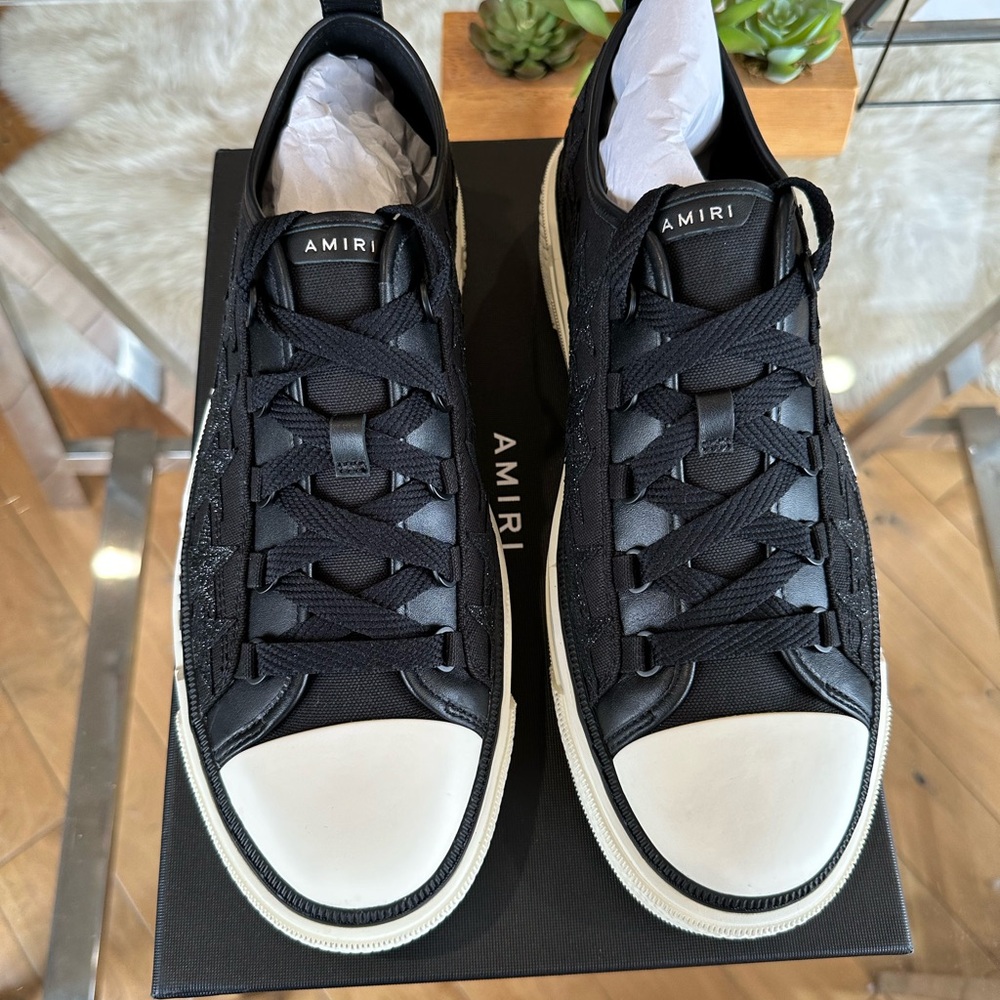Amiri Glitter Star Court Low, black, Size 45
